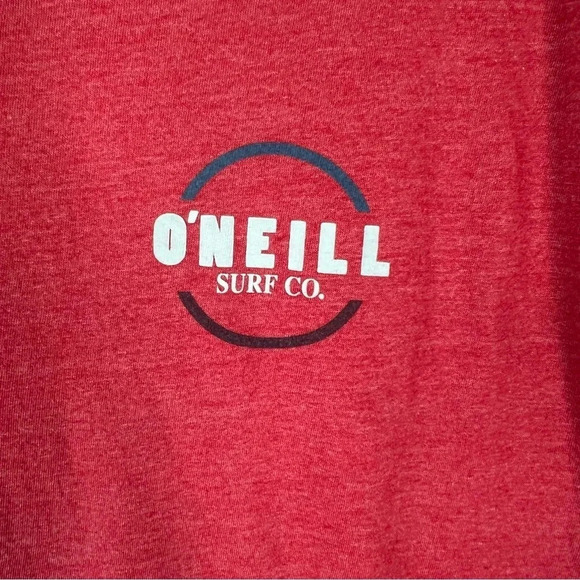 O'Neill Men's Graphic T-Shirt Red Heather Crew Neck Modern Fit Cotton Size Small - Picture 3 of 8